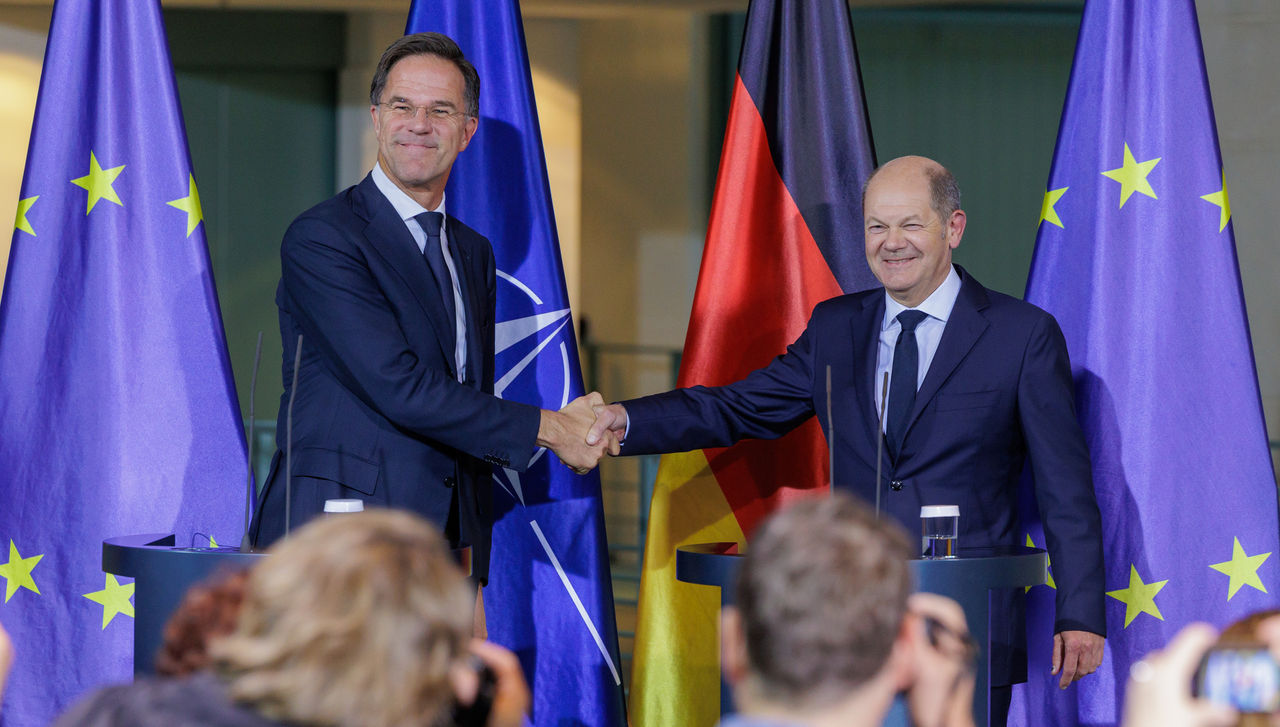 Joint press conference with NATO Secretary General Mark Rutte and the Chancellor of Germany, Olaf Scholz