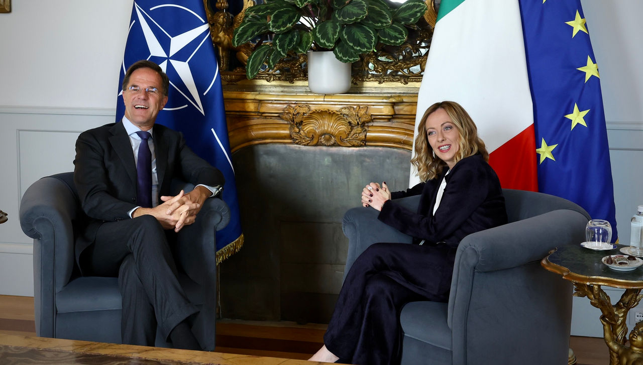 NATO Secretary General Mark Rutte meets with the Prime Minister of Italy, Giorgia Meloni
