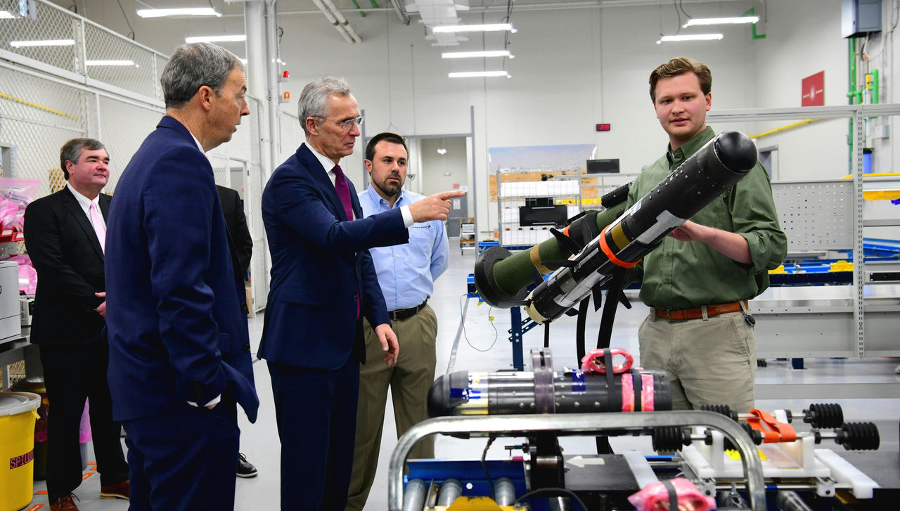 NATO Secretary General Jens Stoltenberg visiting the Lockheed Martin facility in Troy, Alabama