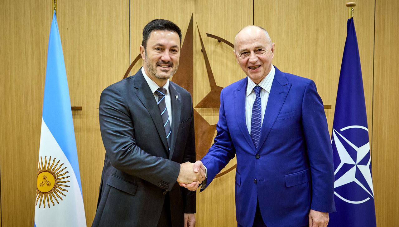 NATO Deputy Secretary General Mircea Geoană meets with Luis Petri, Minister of Defence of Argentina