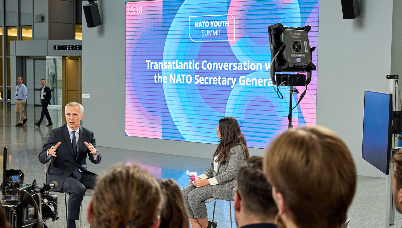 NATO Secretary General Jens Stoltenberg participates virtually in NATO’s 2024 Youth Summit, taking place in Stockholm, Miami, and online