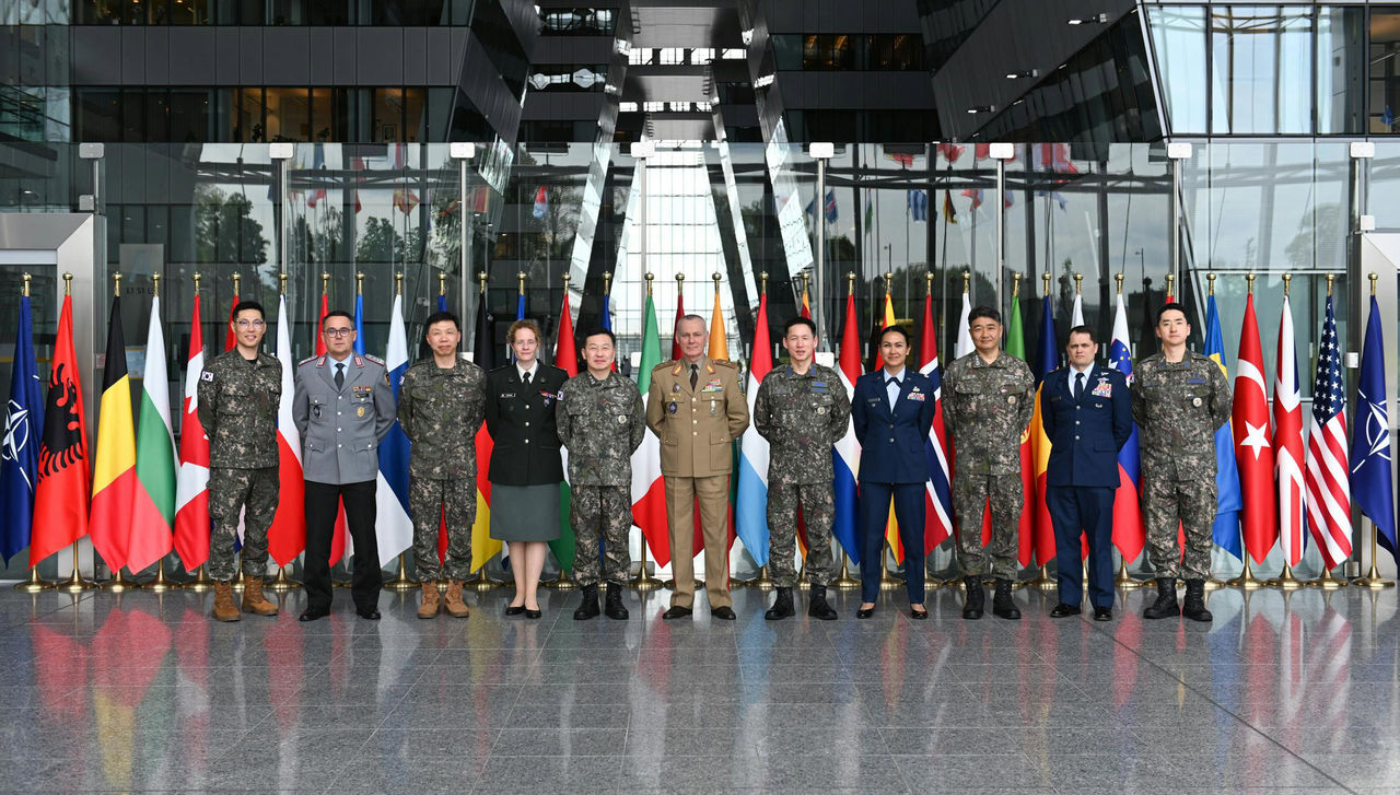 NATO hosts military staff talks with the Republic of Korea.