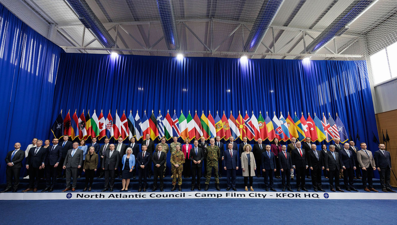North Atlantic Council family photo at KFOR HQ