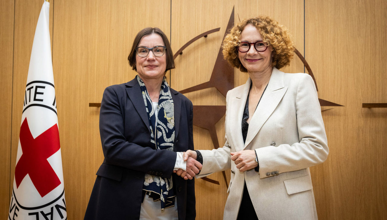 NATO Deputy Secretary General Radmila Shekerinska meets with Mirjana Spoljaric Egger, President of the International Committee of the Red Cross at NATO Headquarters