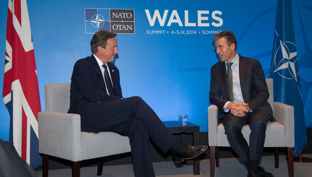 NATO Secretary General Anders Fogh Rasmussen meets with David Cameron, Prime Minister of the United Kingdom