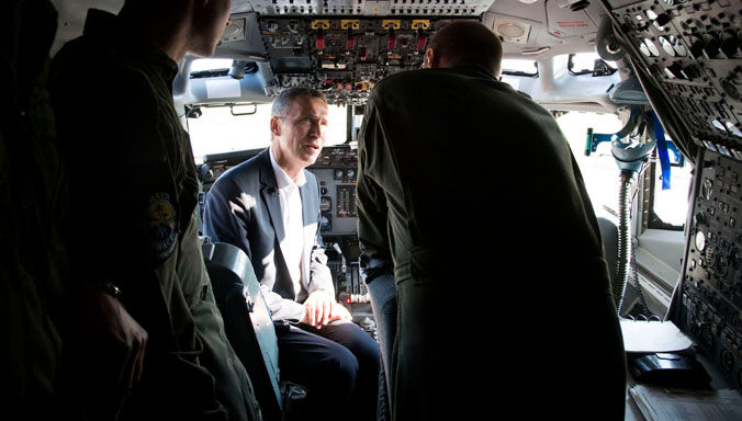 NATO Secretary General Jens Stoltenberg visits Lask Air Base