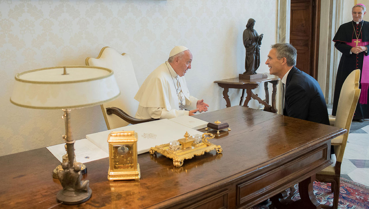 NATO Secretary General Jens Stoltenberg meets with His Holiness Pope Francis