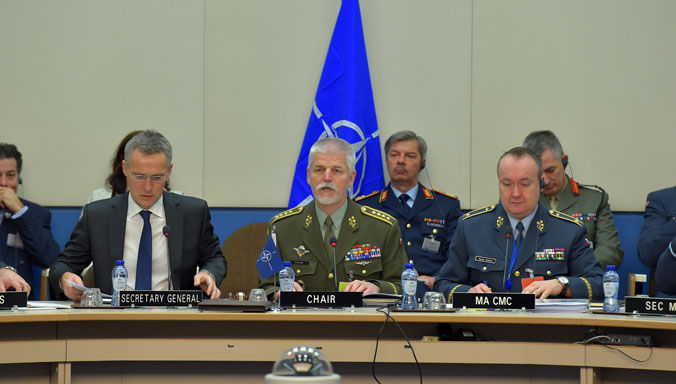 Military Committee in Chiefs of Defence Session at NATO Headquarters in Brussels - MC/CS with NATO Secretary General