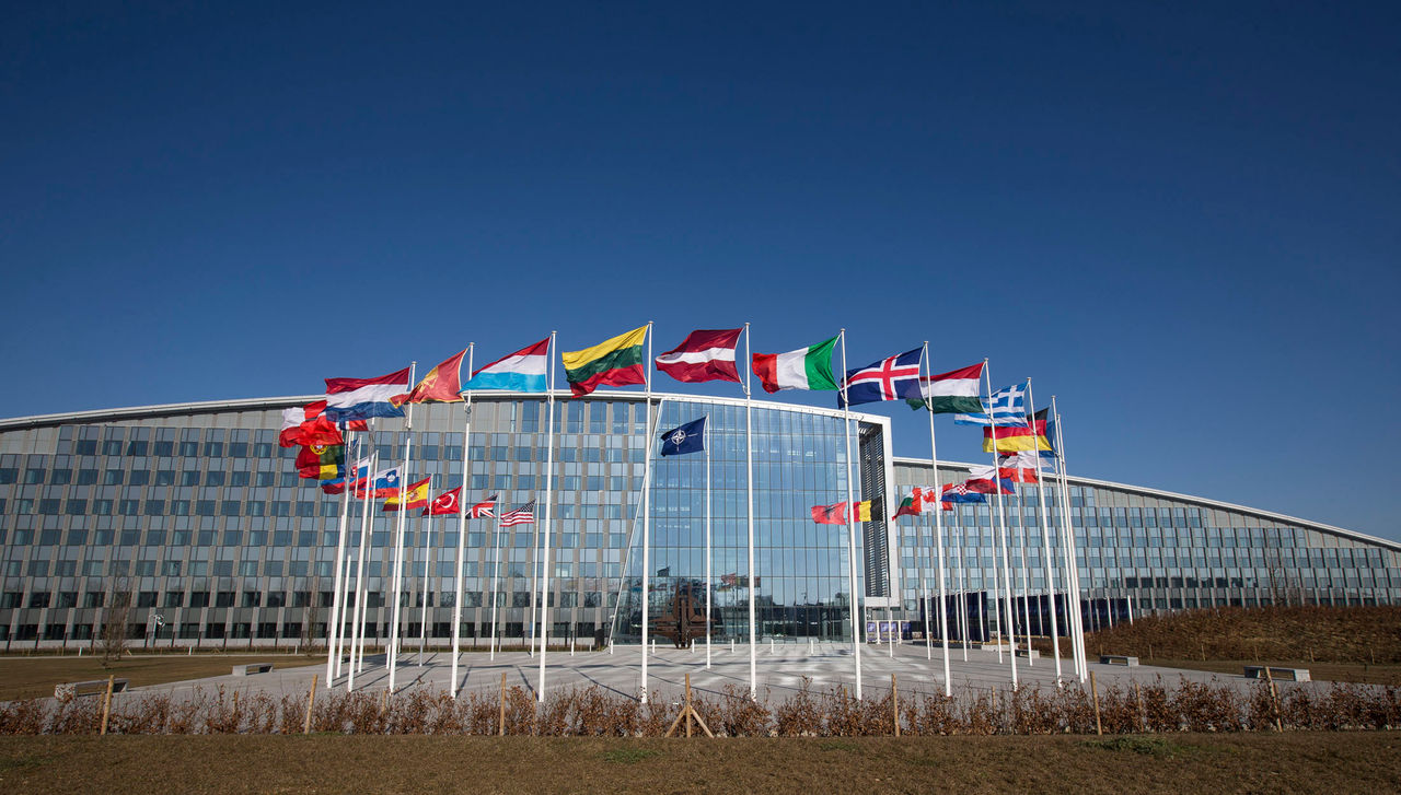 Exterior view of the new NATO headquarters