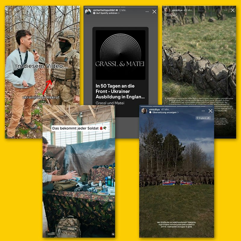 Interacting with Ukrainian recruits during the UK-led Operation Interflex