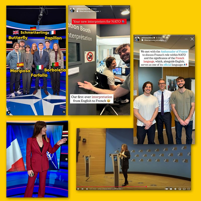 
French content creators learn more about the role of French language at NATO