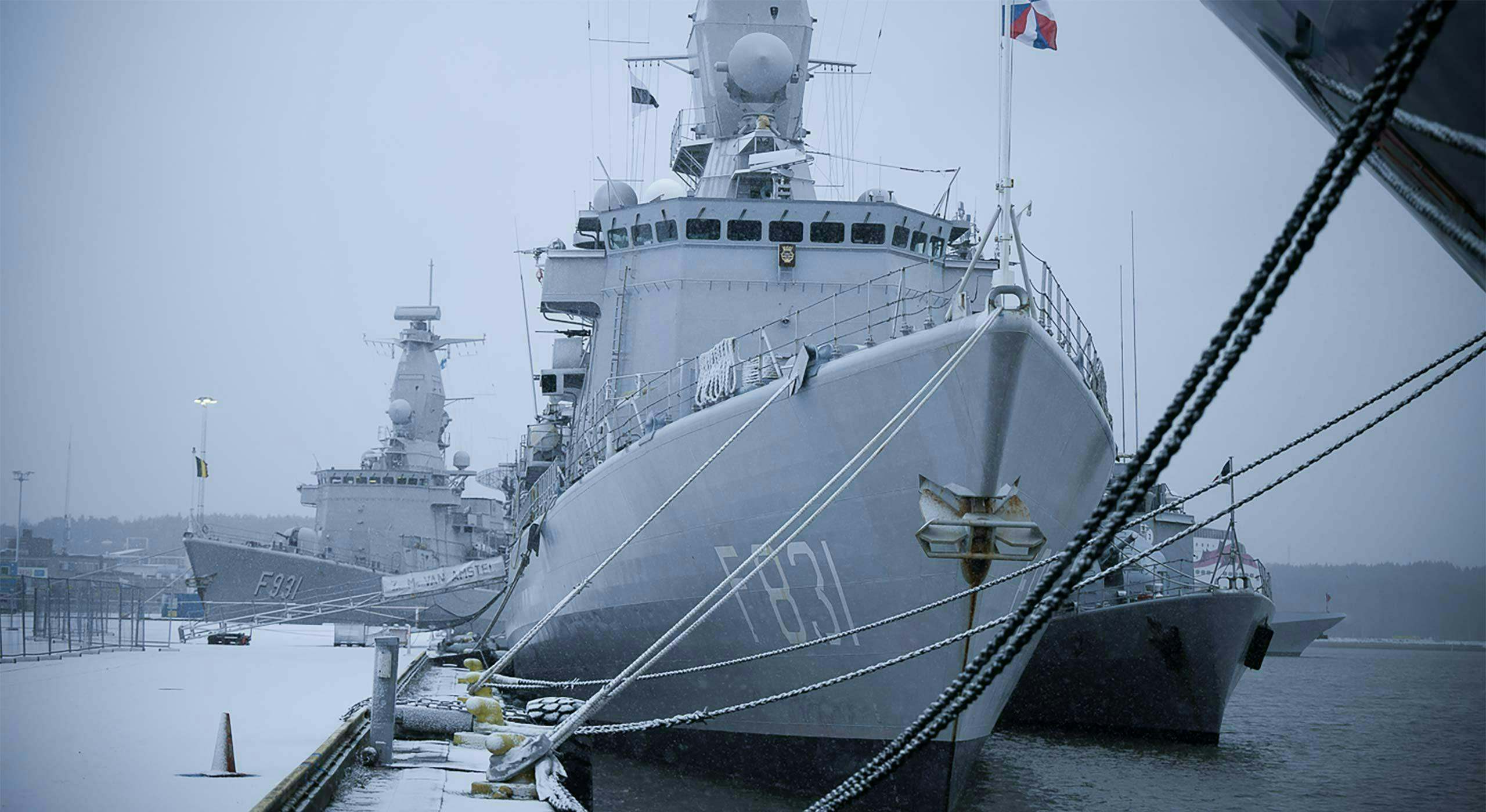 NATO Maritime Forces enhance readiness in Baltic Sea during Exercise Freezing Winds. Port of Turku, Baltic Sea, November 2024.