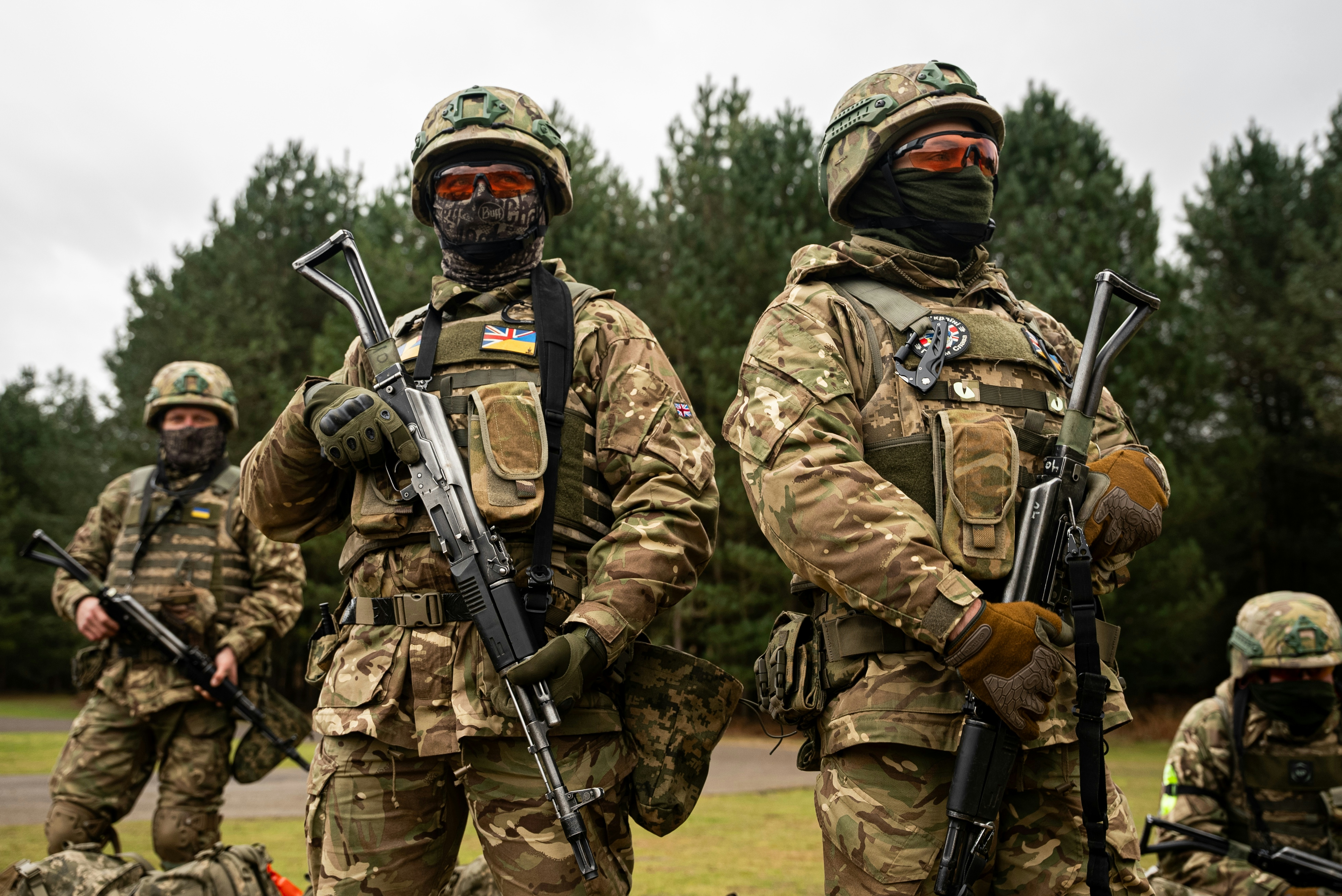 Lithuanian Army soldiers training members of the Ukrainian Armed Forces. Lithuania, November 2024.