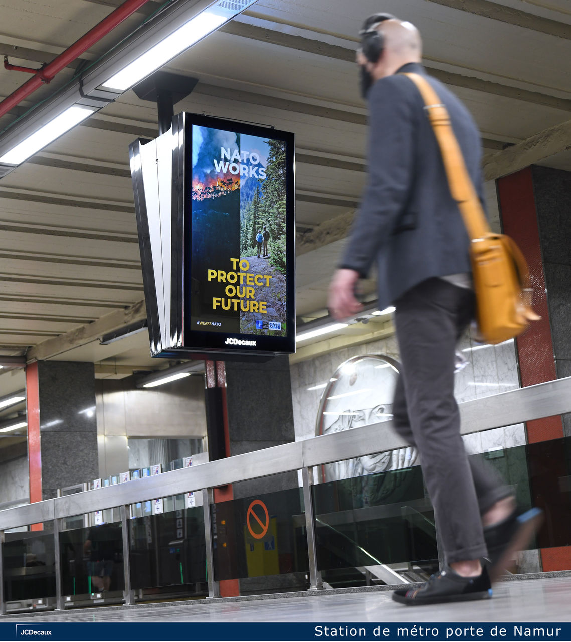 NATO billboards in Brussels city in the run up to the NATO Summit