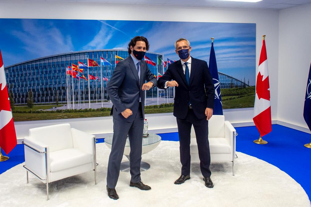 Bilateral meeting between NATO Secretary General Jens Stoltenberg and the Prime Minister of Canada, Justin Trudeau