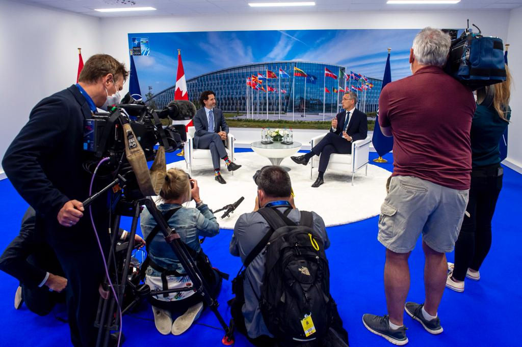 Bilateral meeting between NATO Secretary General Jens Stoltenberg and the Prime Minister of Canada, Justin Trudeau