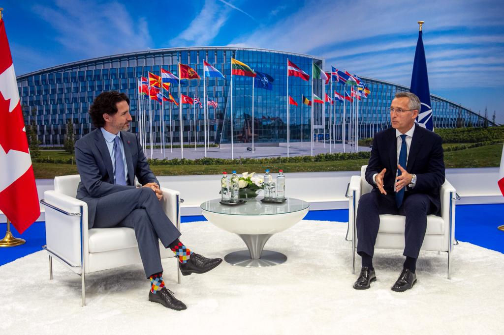 Bilateral meeting between NATO Secretary General Jens Stoltenberg and the Prime Minister of Canada, Justin Trudeau
