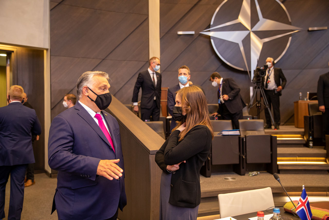 Viktor Orban (Prime Minister, Hungary) and Katrin Jakobsdottir (Prime Minister, Iceland)