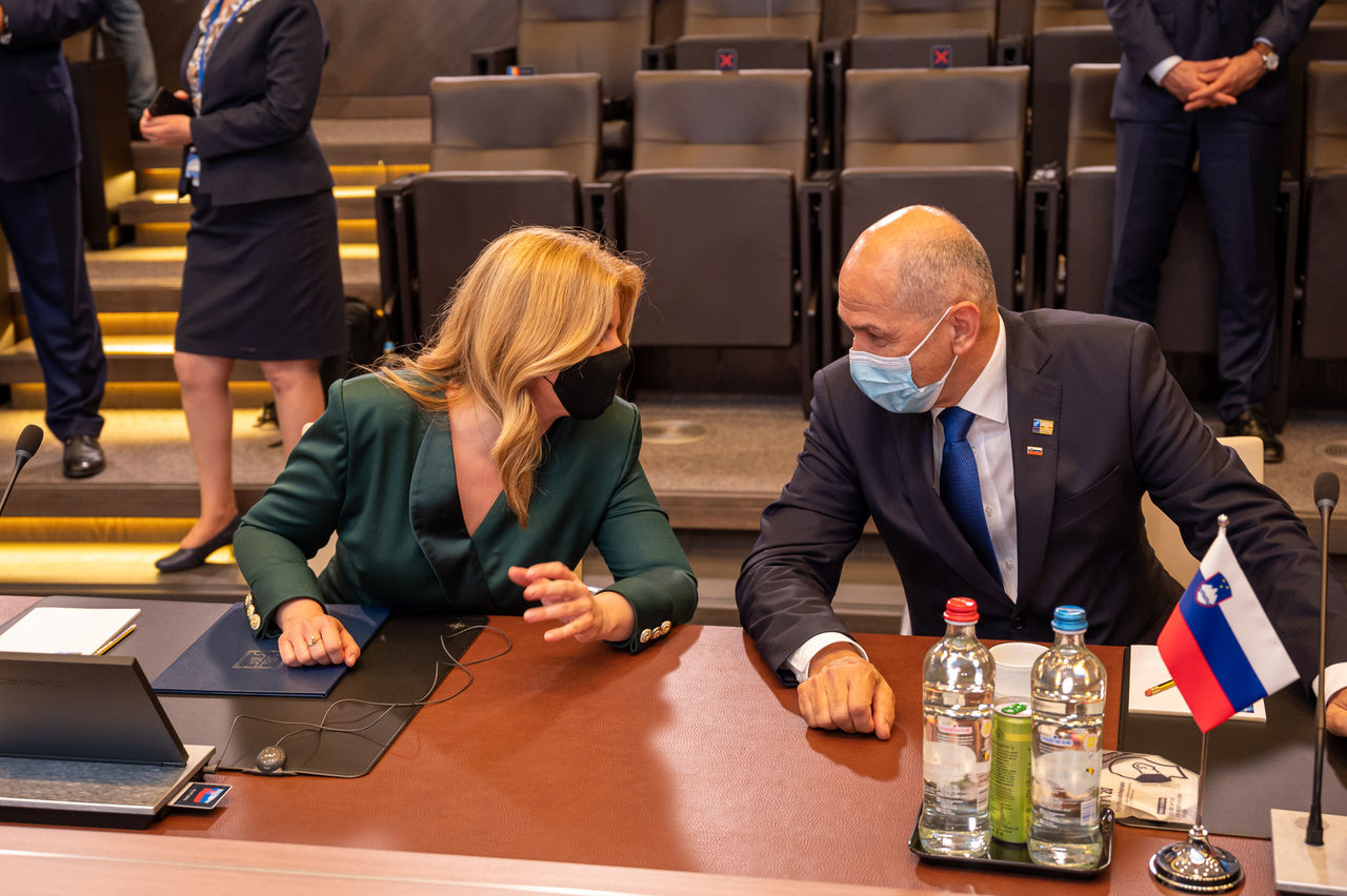 Zuzana Caputova (President, Slovak Republic) and Janez Jansa (Prime Minister, Slovenia)