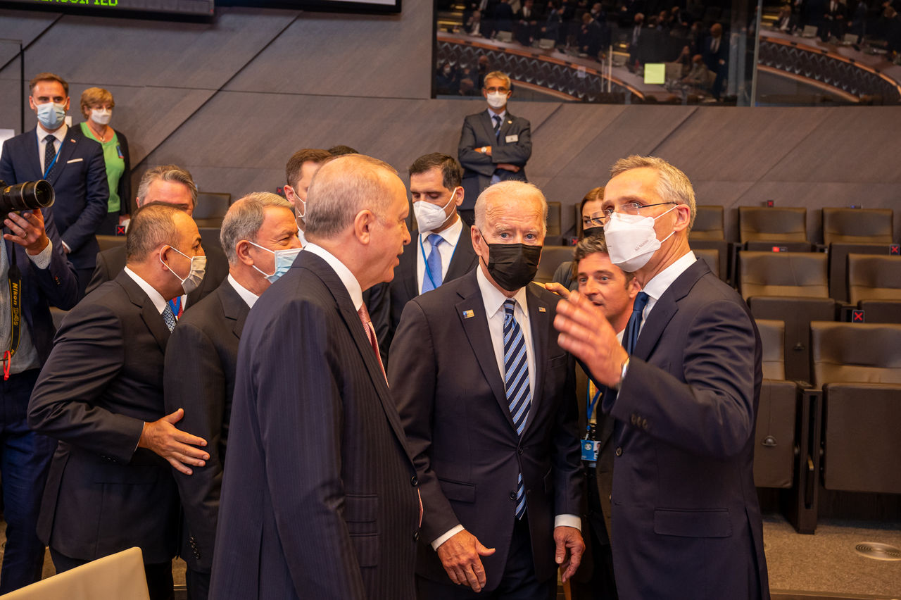 Recep Tayyip Erdogan  (President, Turkey); Joe Biden (President of the United States of America) and NATO Secretary General Jens Stoltenberg
