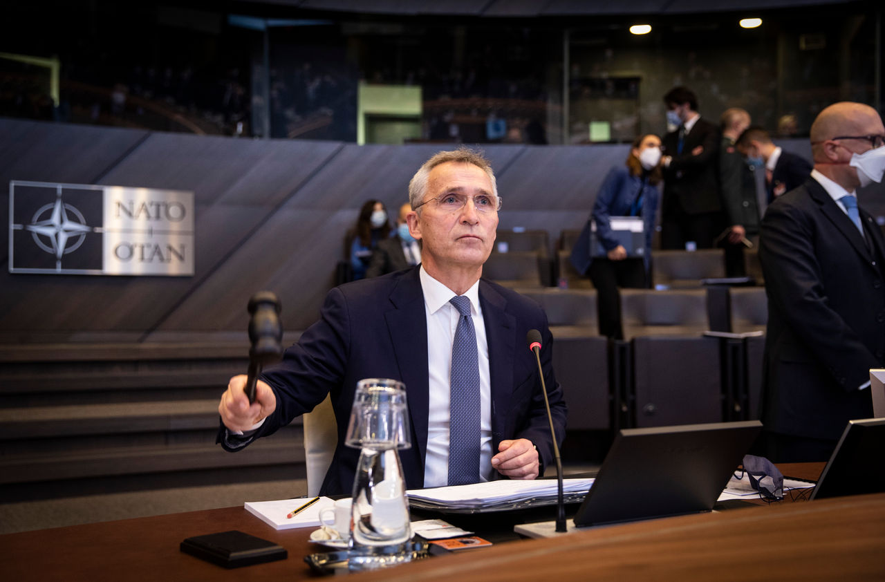 NATO Secretary General Jens Stoltenberg opens the meeting