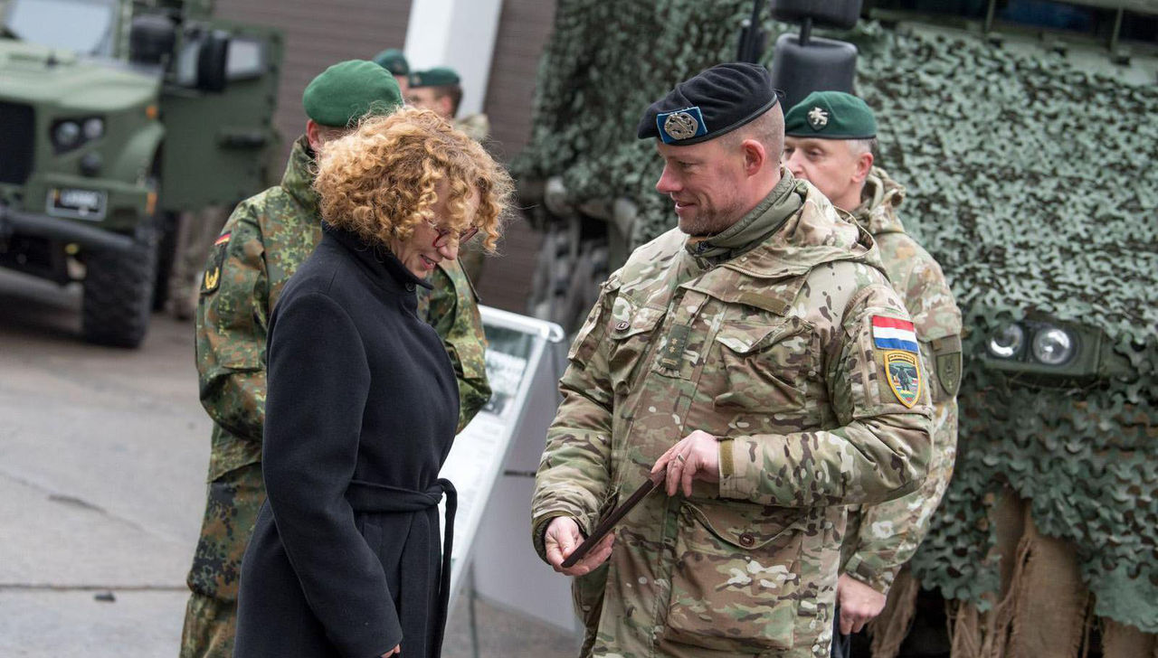 NATO Deputy Secretary General Radmila Sekerinska at the Rukla military base
