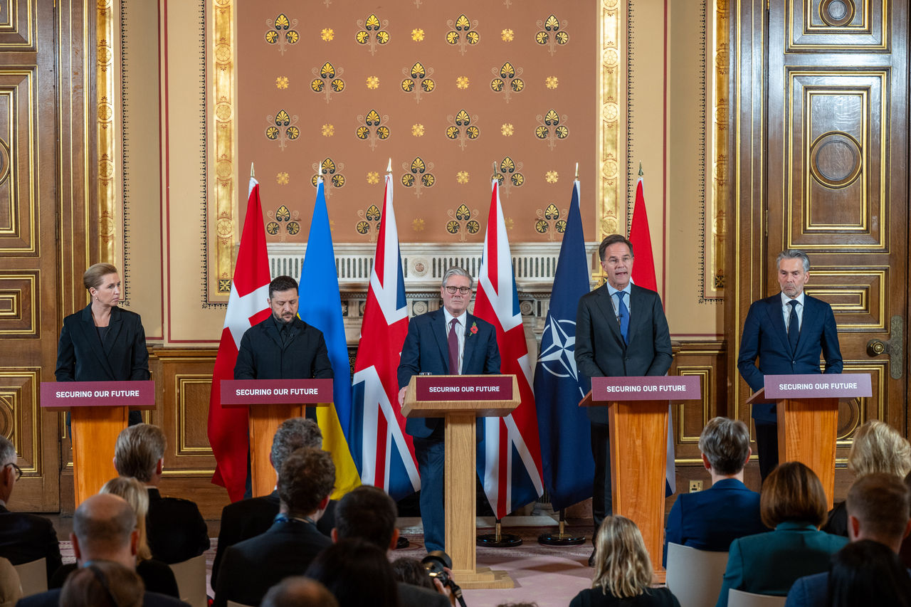 Joint press conference with Mette Frederiksen, Prime Minister of Denmark, Volodymyr Zelenskyy, President of Ukraine, Keir Starmer, Prime Minister of the United Kingdom, NATO Secretary General Mark Rutte and Dick Schoof, Prime Minister of The Netherlands