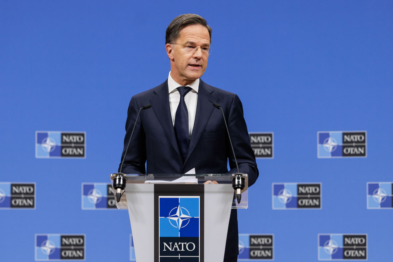 NATO Secretary General Mark Rutte press conference ahead of the meeting of NATO Ministers of Foreign Affairs