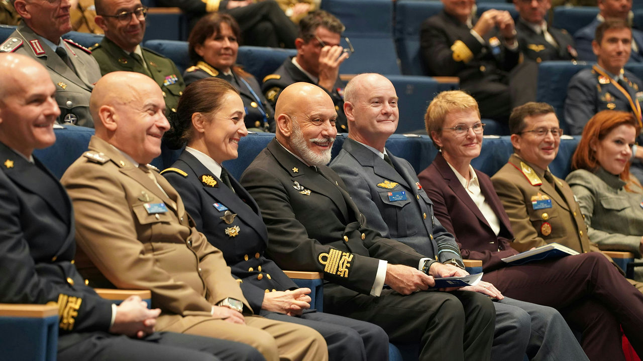 The Chair of NATO Military Committee Admiral Giuseppe Cavo Dragone attends NATO Defense College Academic Advisory Board meeting
