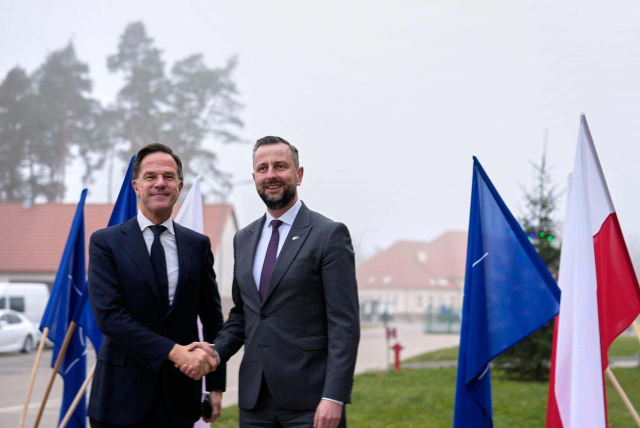 NATO Secretary General Mark Rutte with Deputy Prime Minister and Minister of Defence for Poland Władysław Kosiniak-Kamysz