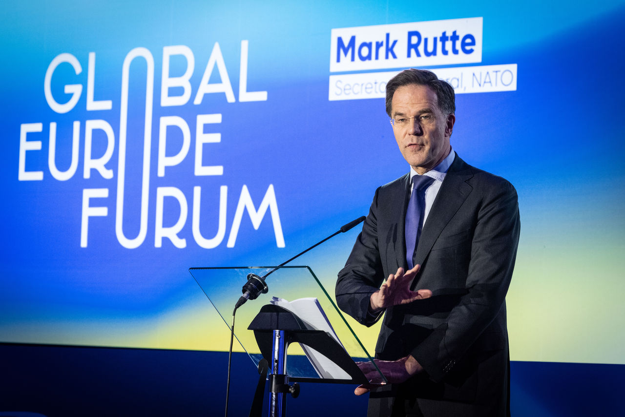 NATO Secretary General Mark Rutte addresses the Renew Europe Global Europe Forum 2026 at the European Parliament
