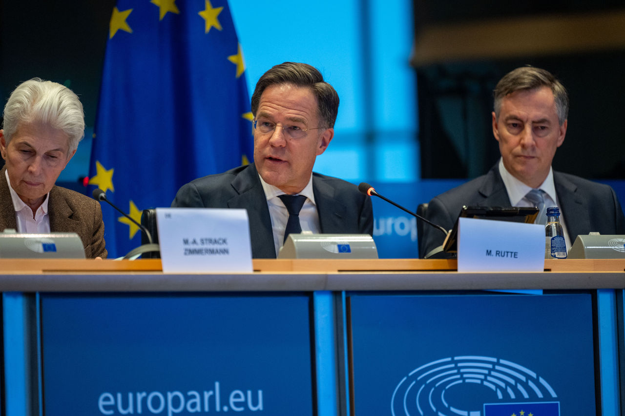 NATO Secretary General Mark Rutte addresses the European Parliament&acute;s Committee on Foreign Affairs (AFET) and Committee on Security and Defence (SEDE) in Brussels