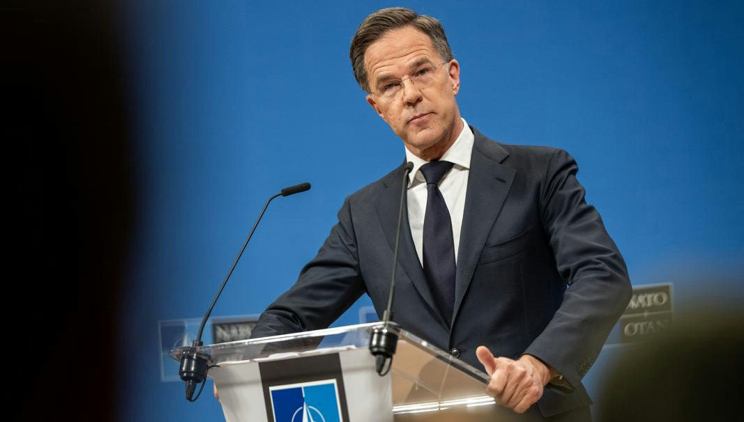 NATO Secretary General Mark Rutte briefs the press at the NATO Headquarters, in Brussels, ahead of the meeting of NATO Ministers of Foreign Affairs, which will take place in Helsingborg, Sweden, on 21-22 May 2026.