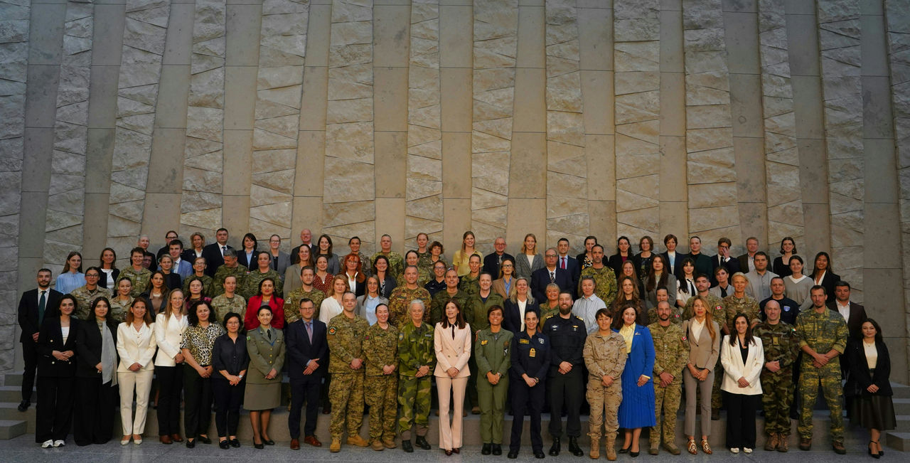 Group photo from the 2026 Annual Conference of the NATO Committee on Gender Perspectives (NCGP) at NATO Headquarters in Brussels, Belgium