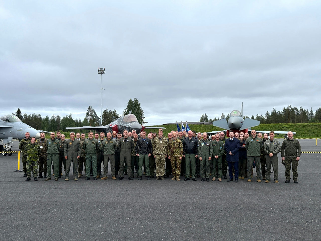 Chair of the NATO Military Committee, Admiral Giuseppe Cavo Dragone visiting the exercise Ramstein Flag 2026 at Rovaniemi Air Base, Finland.