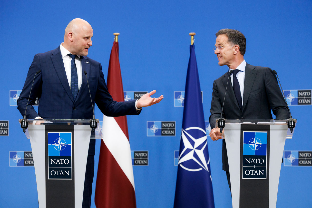 Joint press point by the Secretary General Mark Rutte and Andris Kulbergs, Prime Minister of Latvia