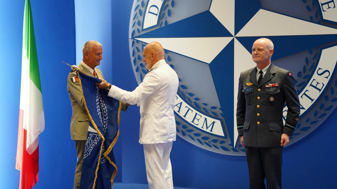 From Left to Right: Lieutenant General Jérôme Goisque; Chair of the NATO Military Committee, Admiral Giuseppe Cavo Dragone, and Lieutenant General Max A.L.T. Nielsen.