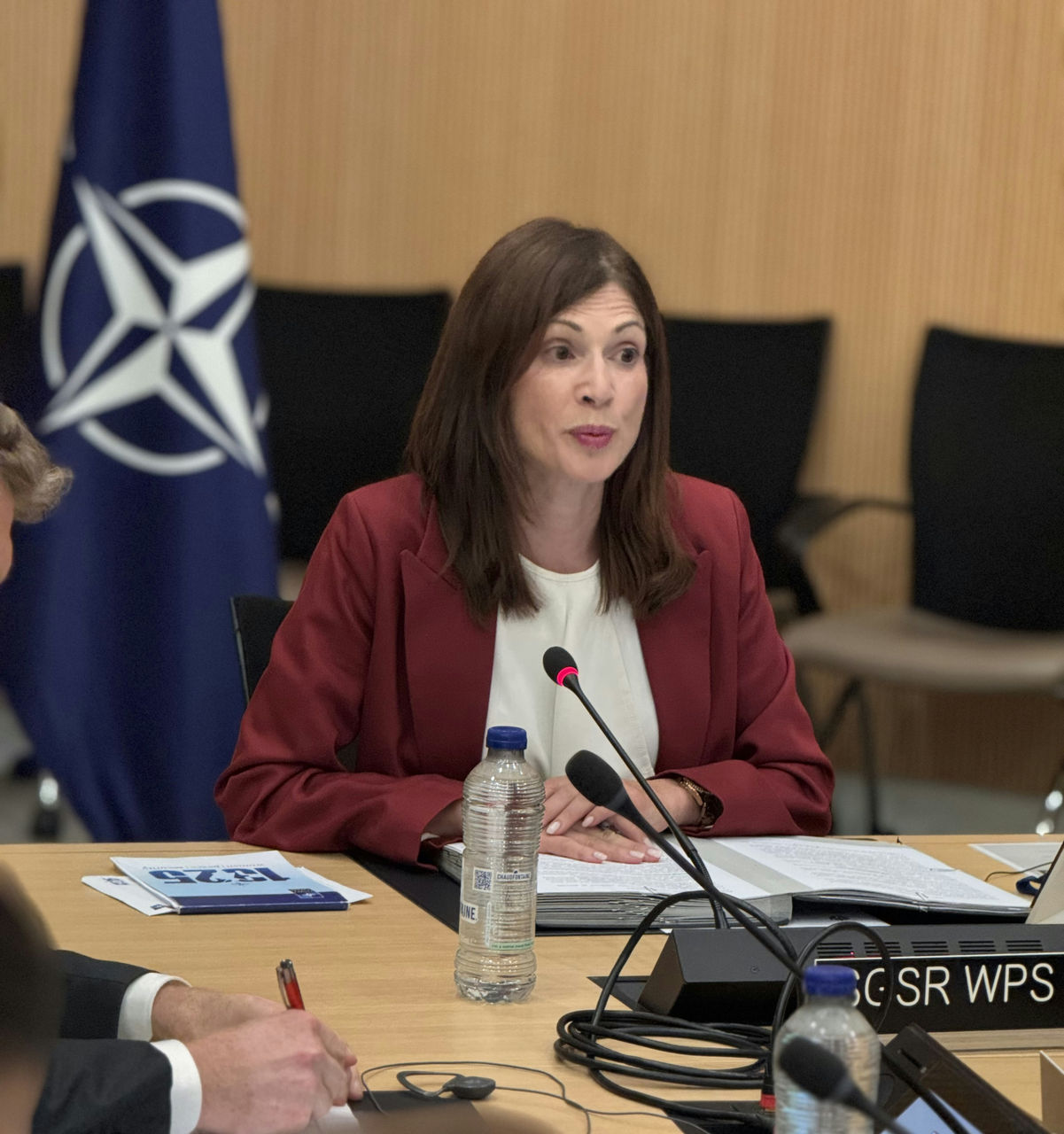 Irene Fellin, Secretary General's Special Representative for Women, Peace and Security and for Human Security, speaking at the 2026 International Contact Group on Civilian Harm Mitigation and Response.