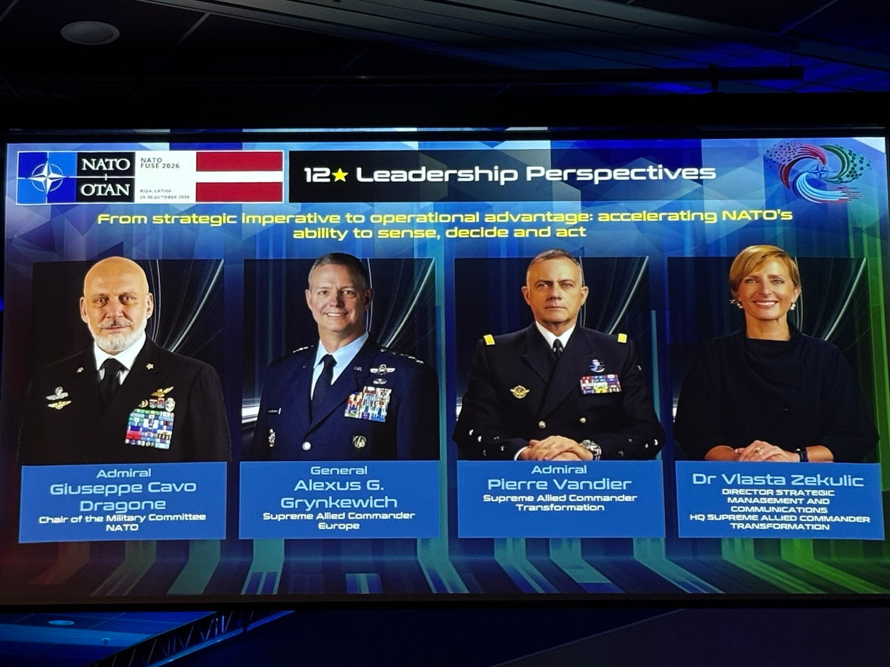 Chair of the NATO Military Committee (CMC) attends the NATO Federated Unified Sensing and Effects (FUSE) experimentation event in Latvia