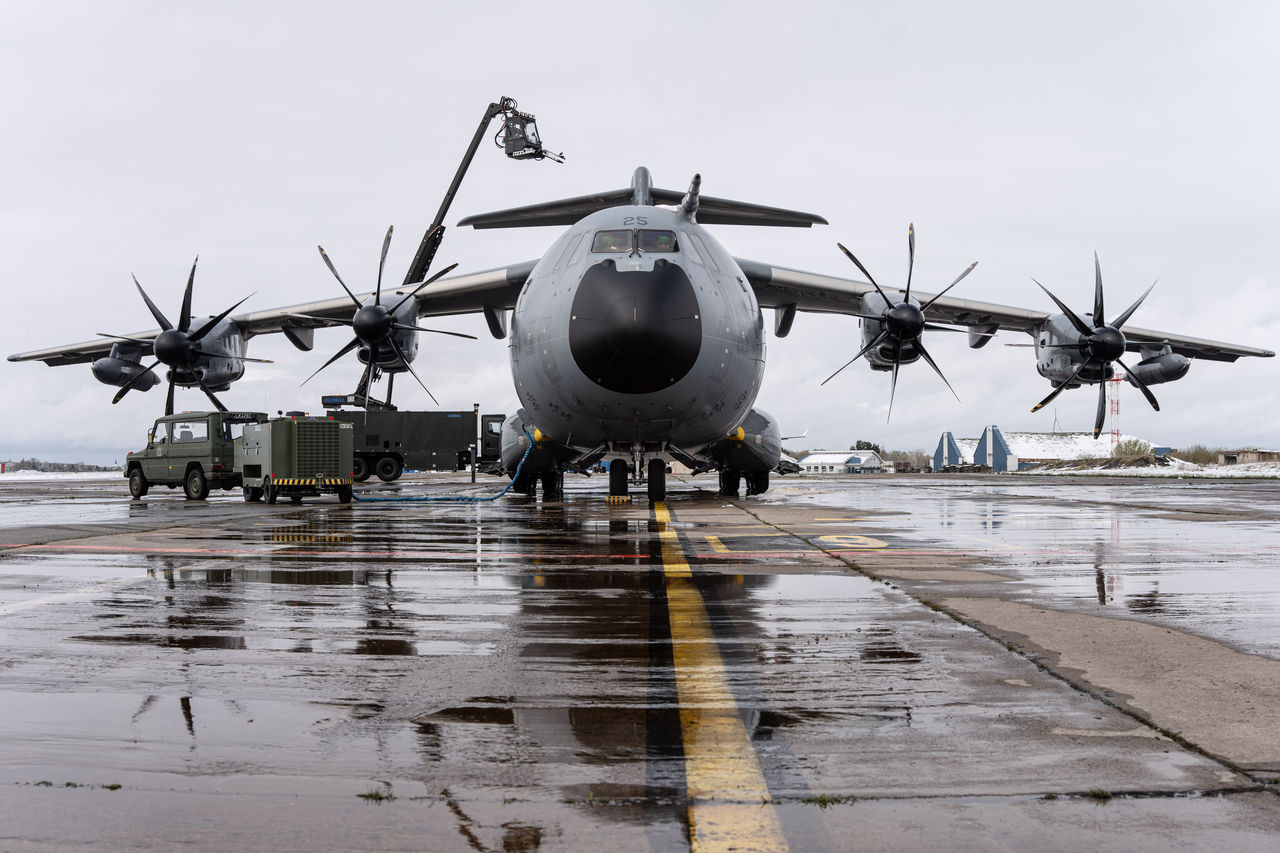 A Spanish Air Force A400M undergoes de-icing before takeoff. Spanish fighter jets hit the throttles and took to the skies over the Baltic Sea region during Exercise Ramstein Alloy 2024.

An annual air policing exercise, Ramstein Alloy tests the ability of