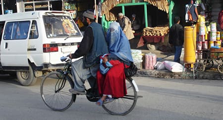 In 2002, Nasim's home village had no proper roads and people still rode donkeys and horses for transportation. Since then, several hundred kilometres of roads have been built. © Nasim Fekrat
)