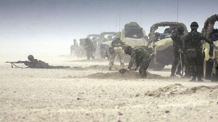 Desert deployment: The Iraq war revealed the unprecedented military power of combined forces trained to NATO standards (© Crown Copyright)
)