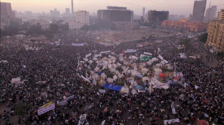 Le Caire, place Tahrir – sans doute le point zéro des Printemps arabes© Reuters
)