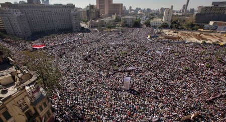 La place Tahrir, en Égypte
)