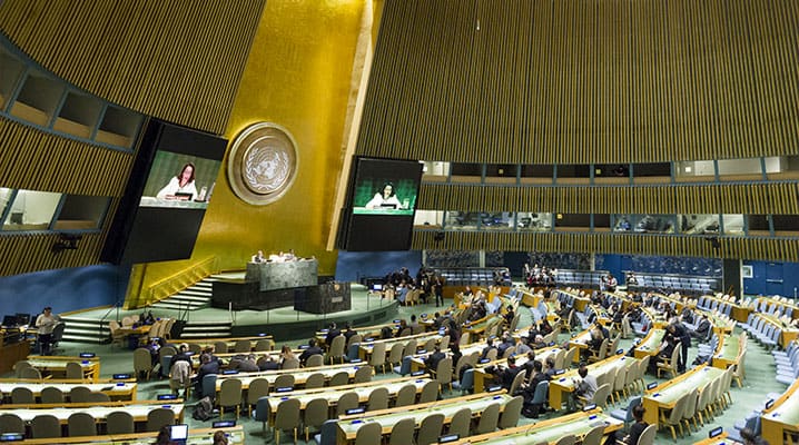  Organizacja Narodów Zjednoczonych rozpoczęła negocjacje nad traktatem o zakazie broni nuklearnej 27 marca 2017 roku. ©ONZ
