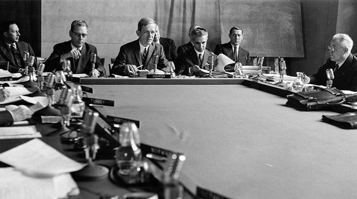  The first Science Committee meeting took place on 29 March 1958. NATO's first Science Advisor was Professor Norman F. Ramsey, who was later awarded the Nobel Prize for his contributions to Atomic Physics. © NATO
