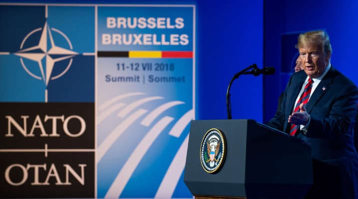  Calls for fairer burden-sharing among NATO Allies were high on the agenda at the Brussels Summit in July 2018. © NATO
