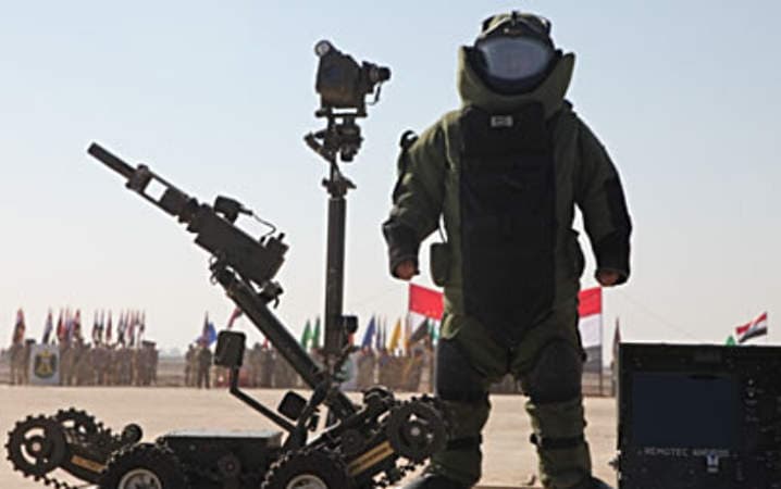  NATO regularly provides training in countering improvised explosive devices to troops deploying to operational theatres as well as to armed services personnel in partner countries, such as Afghanistan and Iraq. © NATO
