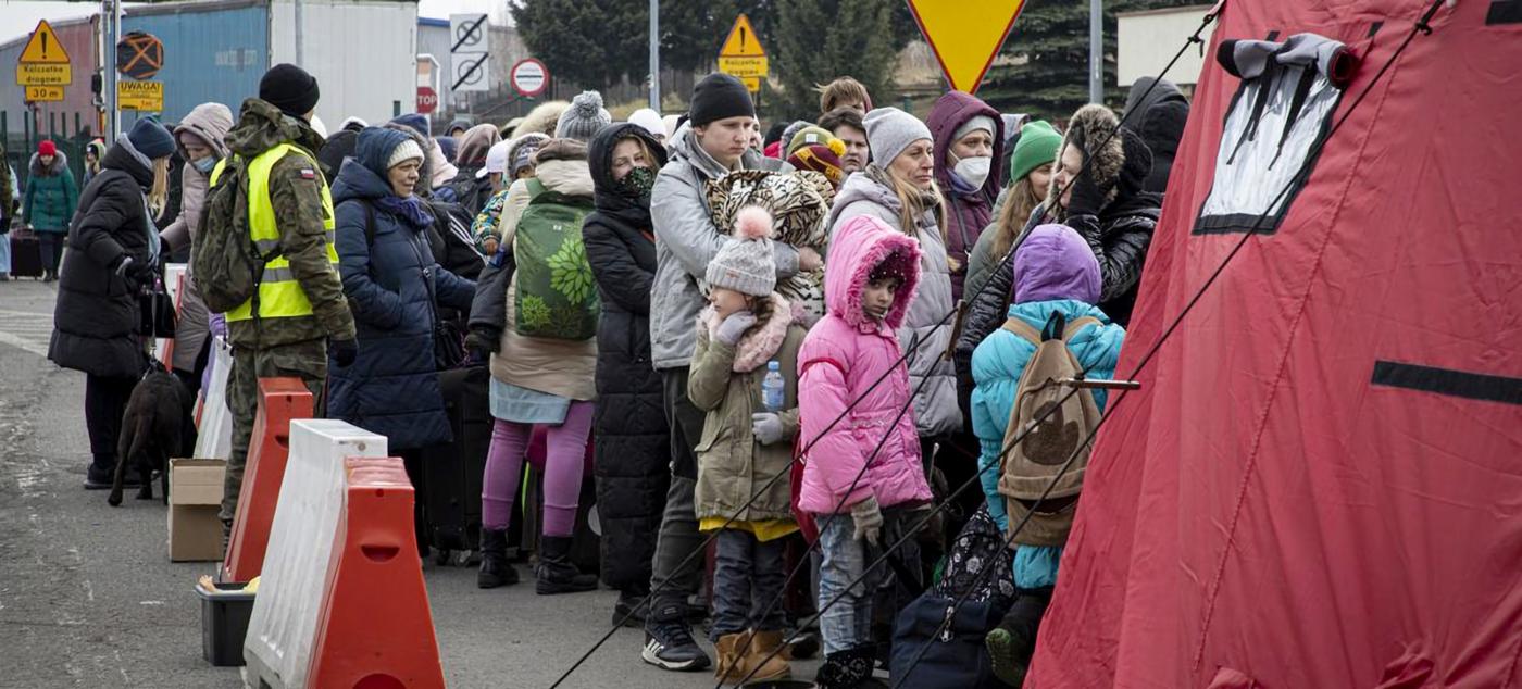 Due to the ongoing Russian invasion of Ukraine, millions of people have fled Ukraine, and many more have been internally displaced. Arbitrary killings, a lack of access to critical infrastructure, and sexual violence have been the lived experience of many. © UN News
)