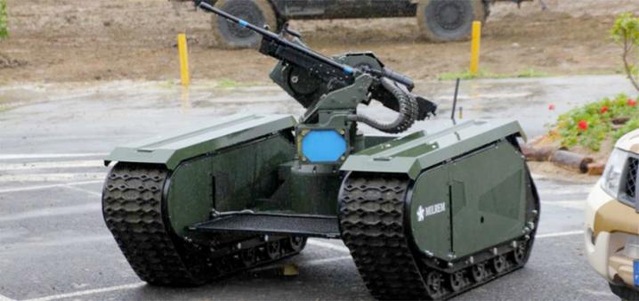 Major shifts in warfare are often associated with technological innovation. Use of lethal autonomous weapons systems (LAWS) could challenge longstanding ethical and legal norms. LAWS are weapons that can identify, target, and fire, without human intervention. Pictured an example of LAWS © Future of Life Institute
)